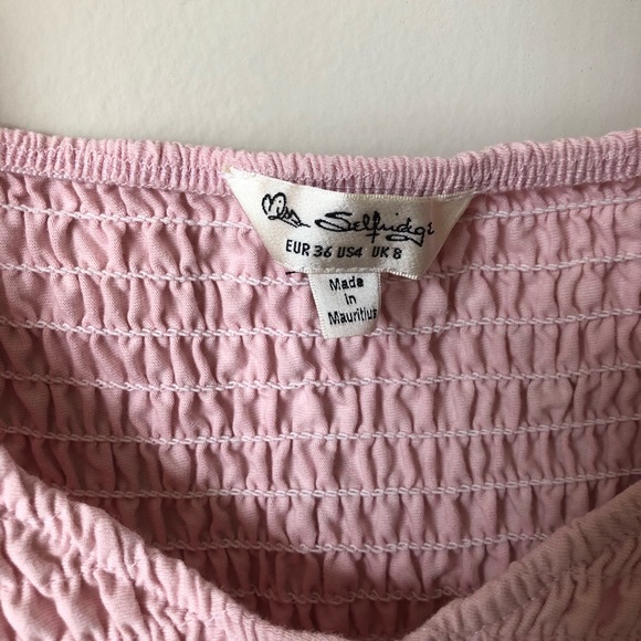 ASOS Pink Smocked Crop Top - Picture 4 of 7